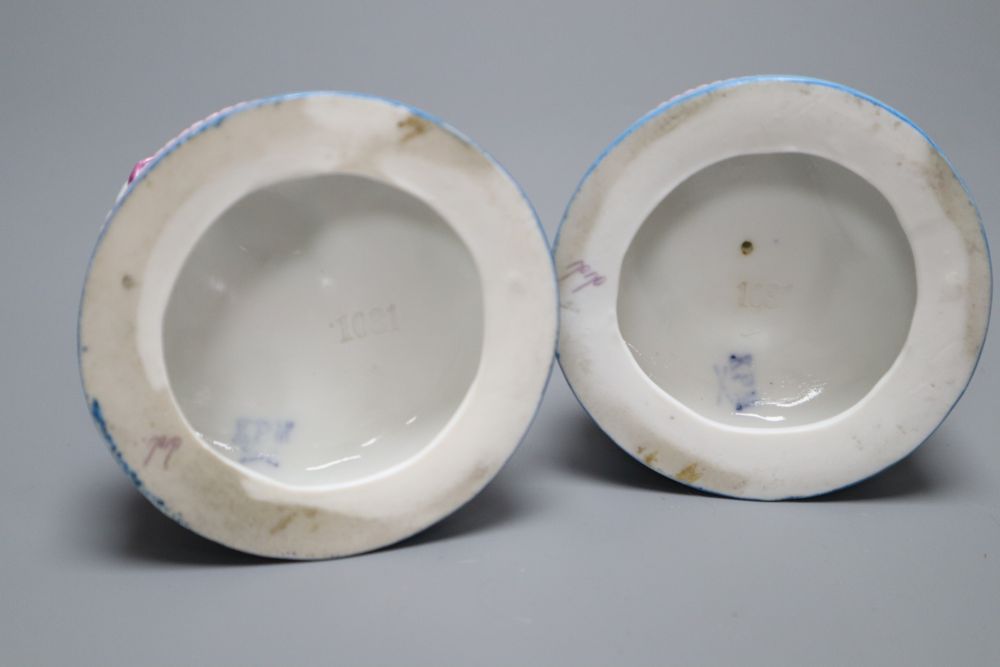 A pair of KPM Berlin porcelain figures of a maiden and a gallant, height 22cm